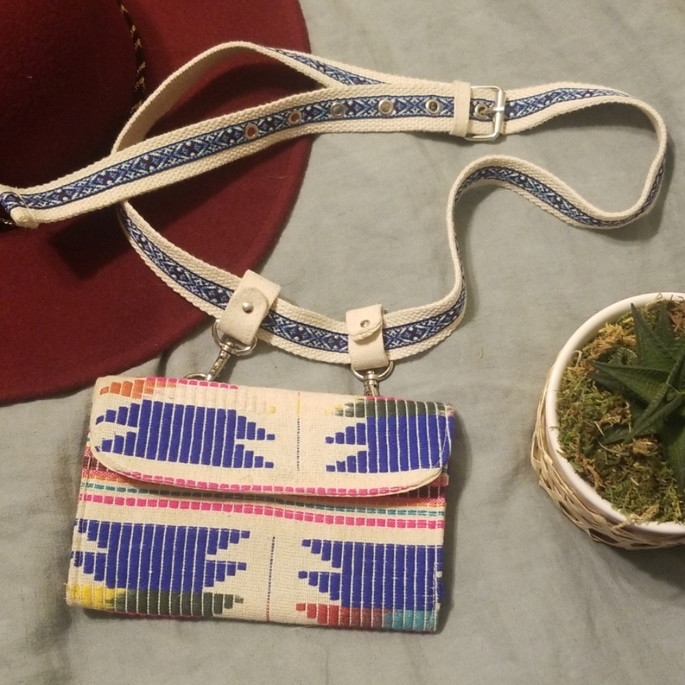 America and Beyond Jacquard Belt Bag